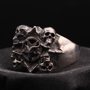 Baphomet Square Sigil Ring